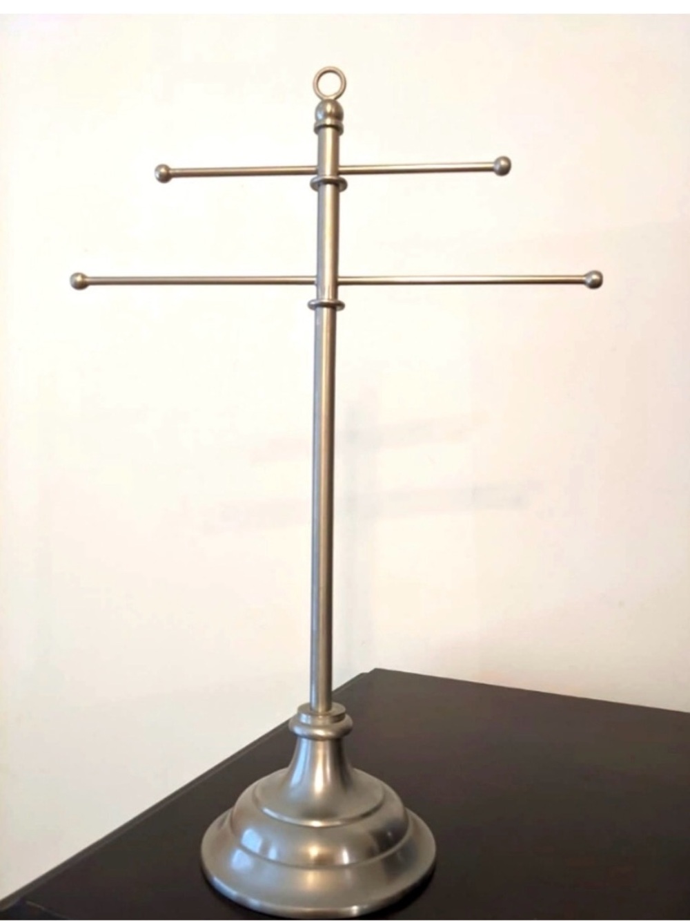 Pottery Barn Silver Metal Jewelry Tree Stand